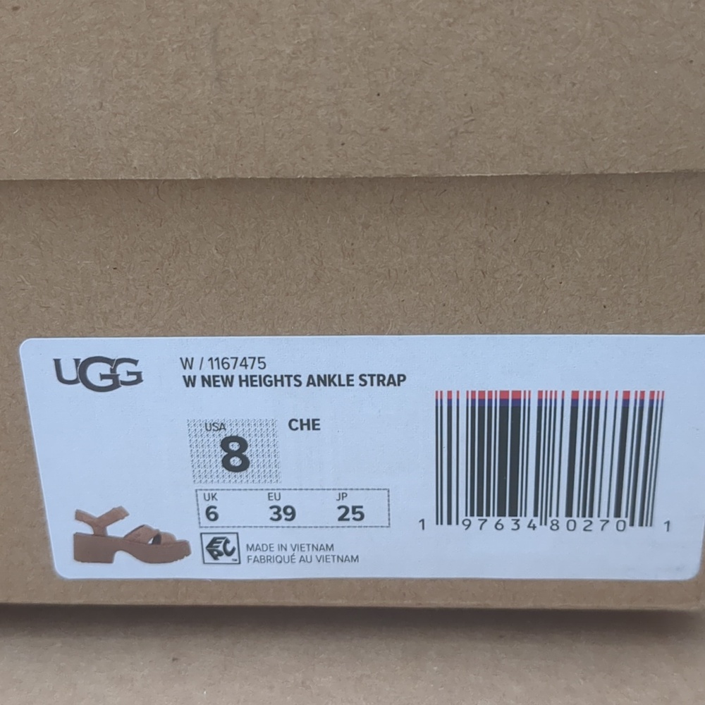New Ugg Height Ankle Strap Sandals 8 - Picture 9 of 10